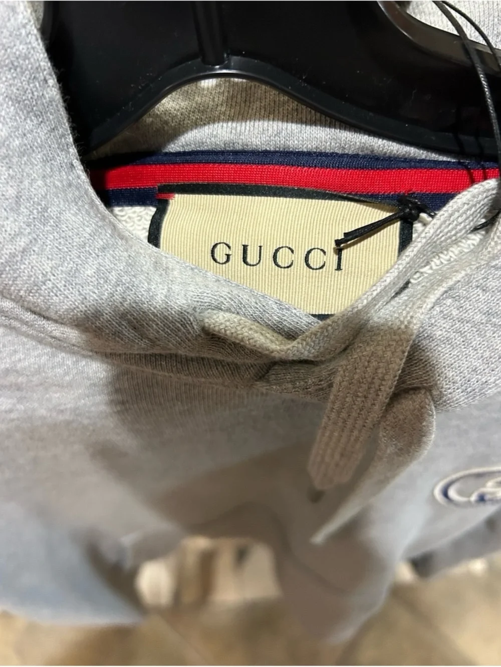 Gucci embroidered interlocking G logo hoodie size XL made in Italy